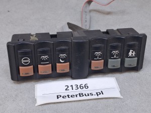 Zestaw klawiszy deski rozdzielczej NEOPLAN, VDO 1368.004603001400, rok produkcji 2003, wersja 1.0, włączniki oświetlenia