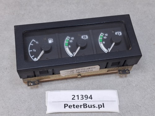 21394, Zestaw zegarów, 3 zegary MAN 81.27202.6096, VDO 110.801010005, MAN A01, wskaźnik poziomu paliwa, 2 x wskaźnik ciśnienia  (6).jpg