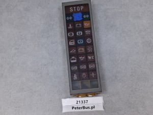 Wyświetlacz kontrolek ostrzegawczych pulpitu autobusu MAN Berkhof, VDO nr 25210.6074 