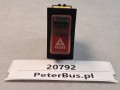 HLF 443 851 474 822, klawisz, przycisk, włącznik świateł awaryjnych IRISBUS Axer, Karosa 8 PINów, 6+2, napis Hazard, nr 443851474822