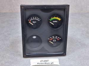 VOLVO 4 zegary deski rozdzielczej, VDO 1 197 557, VDO 110.008/334/003, wskaźnik ciśnienia oleju, ładowanie, temperatura, turbo