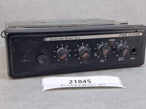 21845, Wzmacniacz autobusowy Powered Mixer Bus, panel sterowania dźwiękiem Eltra PMB 2x50B, radio, video, mikrofon  - GWARANCJA 100% sprawności  (9).jpg
