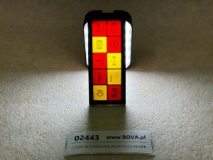 Panel wyświetlacza kontrolek ostrzegawczych pulpitu IVECO Sideral, ASR, światła przeciwmgielne, olej, hamulce, oś, temperatura