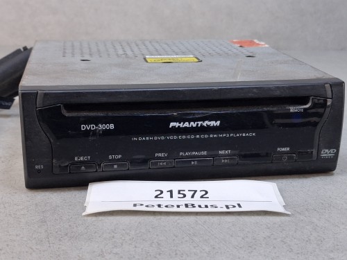 21572, Odtwarzacz DVD PHANTOM DVD-300B - uszkodzony - niesprawny (7).jpg