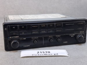 Wzmacniacz autobusowy  BLAUPUNKT BCA 05, nr 7 607 005 200 5, panel sterownia RADIO, kaseta, CD, video - 100% sprawny, GWARANCJA pełnej sprawności